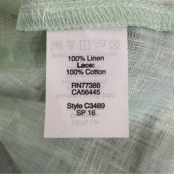 J. Crew Linen & Lace Short Sleeve - Picture 5 of 6